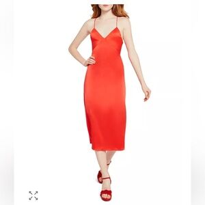 Elegant Red Slip Dress